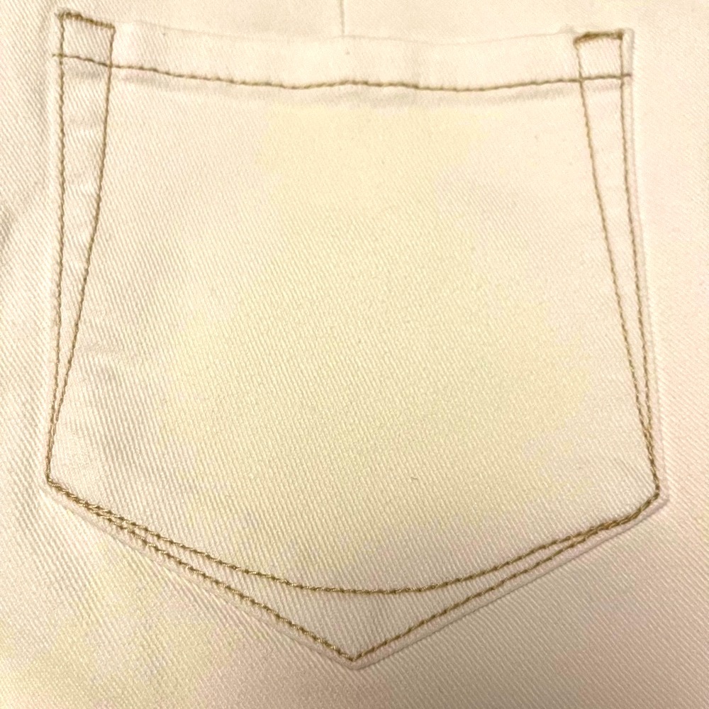 Axcess Stretch Relaxed Fit Cropped Denim Jeans Cotton White Size 16 - Picture 7 of 11